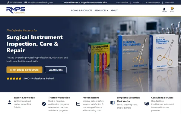 Instrument Learning surgical instrument inspection and repair website